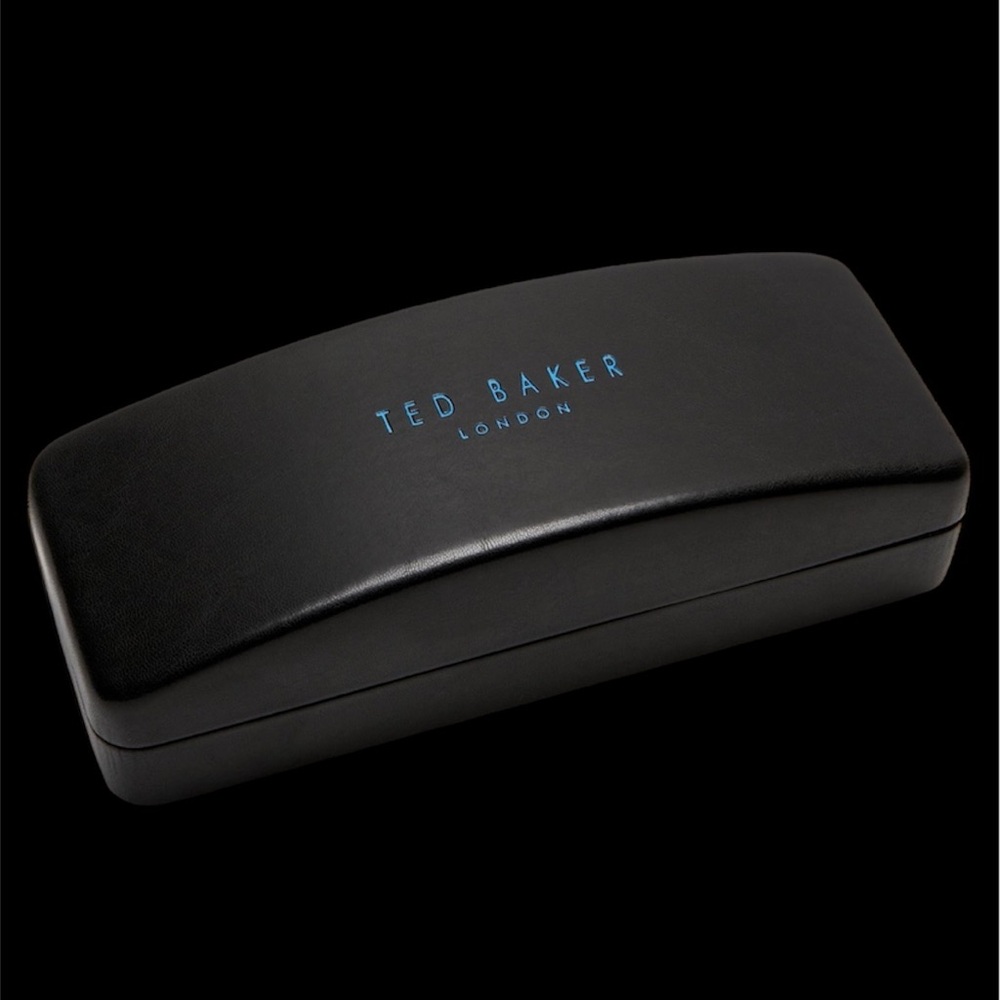 Ted Baker Black and Blue  Leather Glasses Case